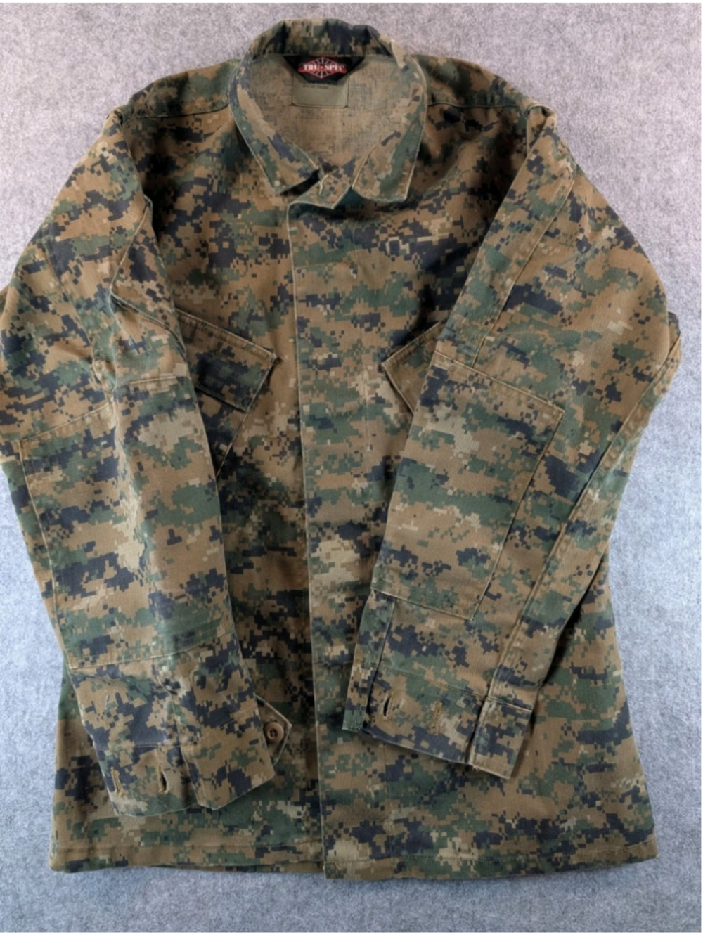 Tru-Spec Mens Small Woodland MARPAT Camo BDU Shirt Jacket Tactical Utility